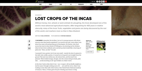 Lost Crops of the Incas